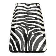 Zebra Print Zwarte Leren Rok Jacquemus , Black , Dames