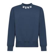 Blauwe Sweatshirt Verhoog Stijl Trendy Msgm , Blue , Heren