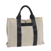 Pre-owned Canvas totes Hermès Vintage , White , Dames