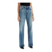 Korea Five-Pocket Jeans Haikure , Blue , Dames