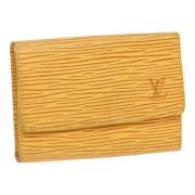 Pre-owned Leather key-holders Louis Vuitton Vintage , Yellow , Dames