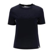 T-shirt met bedrukt logo Max Mara , Blue , Dames