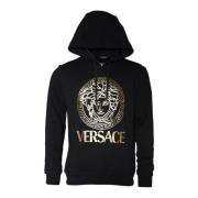 Medusa Print Hoodie Sweater Versace , Black , Heren