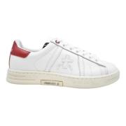 Rood Witte Veterschoenen voor Dames Premiata , White , Dames