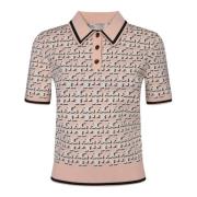 Beige Logo Polo Shirt Tory Burch , Multicolor , Dames