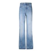 Blauwe High Waist Straight Jeans Jacquemus , Blue , Dames