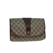 Pre-owned Leather gucci-bags Gucci Vintage , Beige , Dames