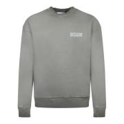 Grijze Sweatshirt Verhoog Stijl Trendy Msgm , Gray , Heren