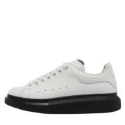 Pre-owned Leather sneakers Alexander McQueen Pre-owned , White , Dames