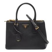 Pre-owned Leather totes Prada Vintage , Black , Dames