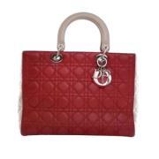 Pre-owned Leather handbags Dior Vintage , Red , Dames