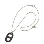 Pre-owned Metal necklaces Hermès Vintage , Gray , Dames