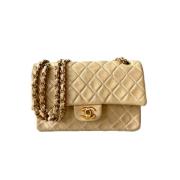 Pre-owned Leather chanel-bags Chanel Vintage , Beige , Dames