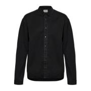 Denim shirt met geborduurd logo Saint Laurent , Black , Heren