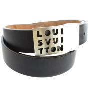 Pre-owned Leather belts Louis Vuitton Vintage , Black , Heren