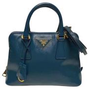 Pre-owned Leather prada-bags Prada Vintage , Blue , Dames