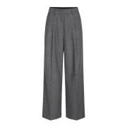 Elegante Grijze Broek met Klassieke Afwerking Heartmade , Gray , Dames