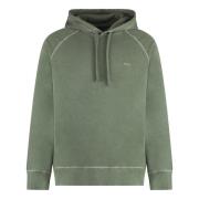 Geribbelde Katoenen Hoodie Gant , Green , Heren