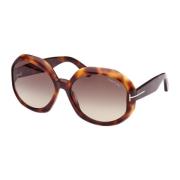 Stijlvolle zonnebril in bruine tint Tom Ford , Brown , Dames