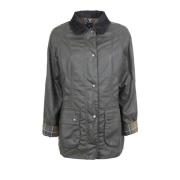 Groen Fluweel Kraag Jas Barbour , Green , Dames