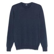 Luxe Cashmere Crew-Neck Gebreide kleding Fedeli , Blue , Heren