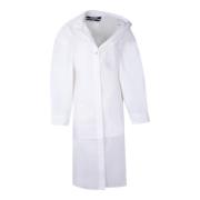 Witte Katoenen Jurk Elegante Stijl Jacquemus , White , Dames