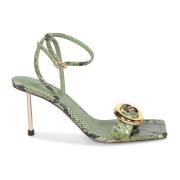 Groene Sandalen Verhogen Stijl Statement Jacquemus , Green , Dames