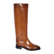 Bruine Enkellaarsjes Santoni , Brown , Dames