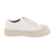 Leren Pablo Sneakers met Metalen Eyelets Marni , White , Heren