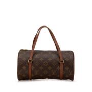 Pre-owned Canvas handbags Louis Vuitton Vintage , Brown , Dames