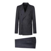 Elegant Grijs Pak voor Mannen Tagliatore , Gray , Heren