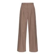 Wide Trousers Pinko , Brown , Dames