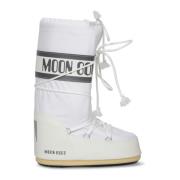 Witte Enkellaarsjes voor Vrouwen Moon Boot , White , Dames