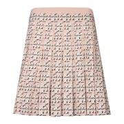 Chique Beige Mini Rok Aw24 Tory Burch , Beige , Dames