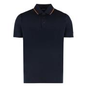 Katoenen Poloshirt met Zijsplitten Paul & Shark , Blue , Heren