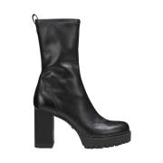 Zwarte leren enkellaars Cult , Black , Dames