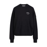 Sweatshirt met ronde hals en logo Iceberg , Black , Dames