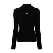 Zwarte Truien voor Vrouwen Courrèges , Black , Dames