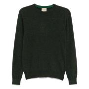 Groene Trui met Girocollo Hals Woolrich , Green , Heren