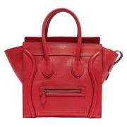 Pre-owned Leather totes Celine Vintage , Red , Dames