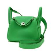 Pre-owned Leather handbags Hermès Vintage , Green , Dames