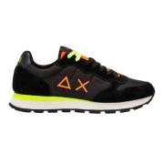 Fluorescerende Nylon Sneakers Sun68 , Black , Heren