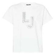 Elegante en Comfortabele T-Shirt Liu Jo , White , Dames