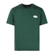 Logo Print Katoenen T-shirt Fw24 Autry , Green , Heren