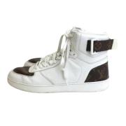 Pre-owned Leather sneakers Louis Vuitton Vintage , White , Dames