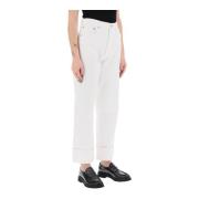 Straight Leg Jeans met lage taille Agolde , White , Dames