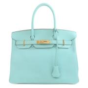 Pre-owned Leather handbags Hermès Vintage , Blue , Dames