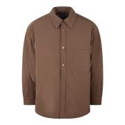 Gewatteerd Overshirt Drukknoopsluiting Autry , Brown , Heren