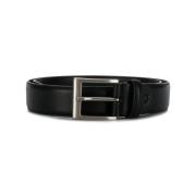 Italiaanse Leren Riem, Ontwerperscode Ka00025 Canali , Black , Heren