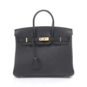 Pre-owned Leather handbags Hermès Vintage , Black , Dames